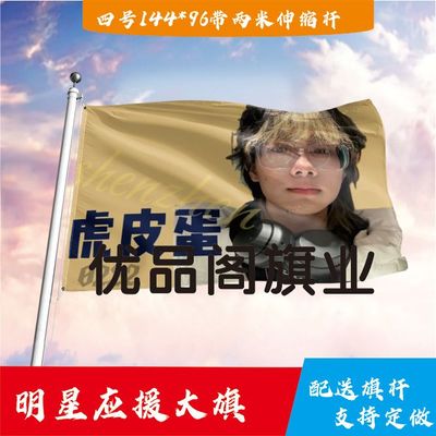 虎皮蛋应援大旗明星组合应援旗户外音乐节演唱会应援旗帜定制