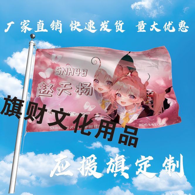 赵天杨应援大旗明星应援旗帜演唱会音乐节户外应援旗定制定做