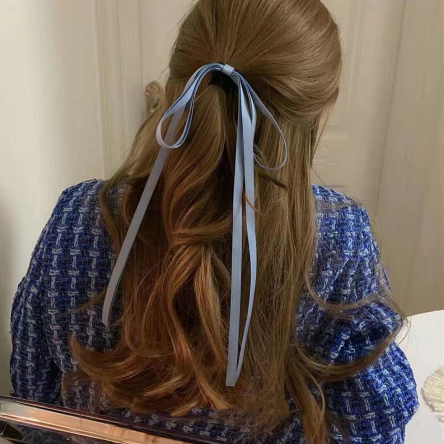 丝带发绳少女感蝴蝶结飘带发绳甜美百搭丝带头绳手工发圈橡皮筋绳