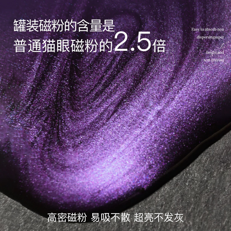 Buy Rolita Ice Purple Cat Eye Gel for High-Shine Nails - Product image 2