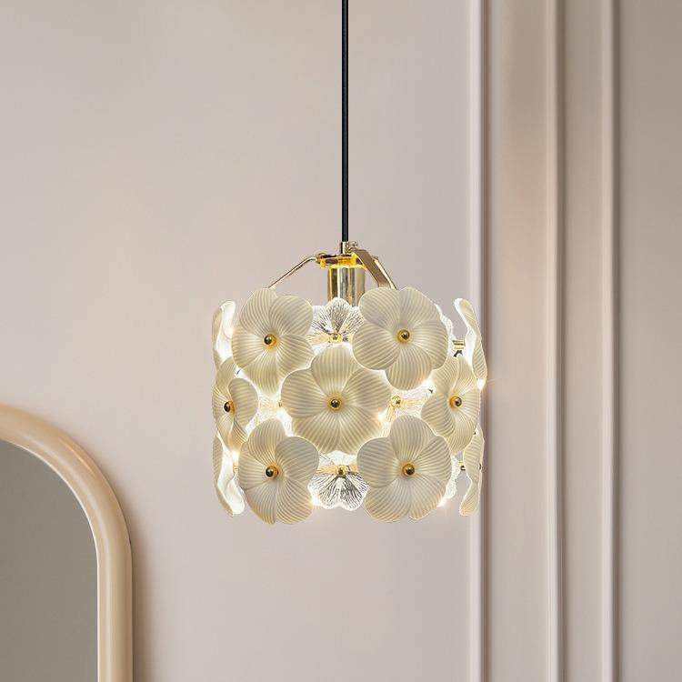 法式现代轻奢小吊灯田园水晶琉璃唯美花朵床头小吊玄关过道餐厅灯,家装灯饰光源,智能吊灯,淘宝优惠券,粉丝福利购,淘宝优惠卷