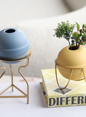 轻奢行星花器摆件样板间儿童房客厅酒柜茶几北欧小号花瓶软装饰品