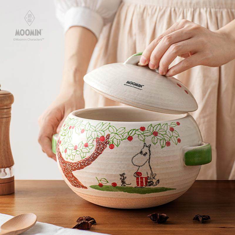 严选商品姆明手绘原画风日式粗陶砂锅创意球型耐热煲汤炖肉明火,厨房/烹饪用具,砂锅/石锅,淘宝优惠券,粉丝福利购,淘宝优惠卷