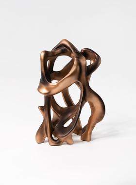 轻奢异型树根雕塑家居饰品摆件样板房建筑艺术摆设书房书柜书桌面