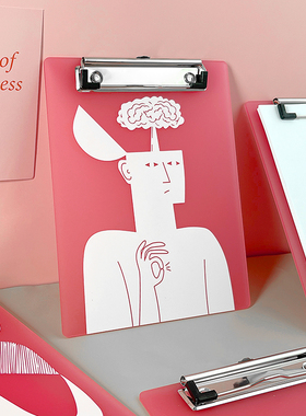 厚刻文件纸张夹板粉色磨砂定制图案图标LOOG创意美观可爱亚克力3毫米厚实饭店挂墙醒目显眼有个性尺寸A4A5A6