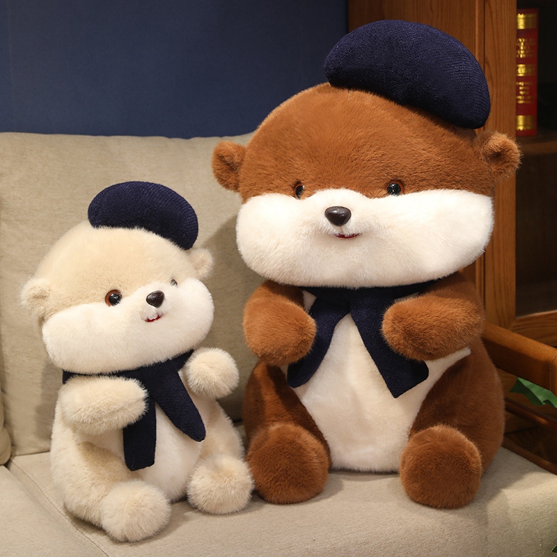 可爱呆萌河狸毛绒玩具公仔玩偶