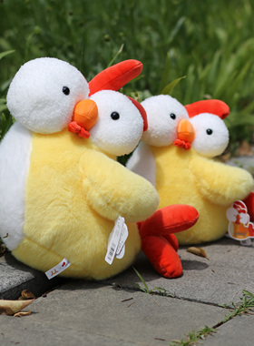 一杯鸡公仔毛绒玩具可爱大公鸡玩偶仿真小鸡娃娃抱枕儿童节日礼物