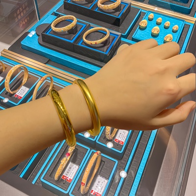 金包银古法传承泥鳅背手镯