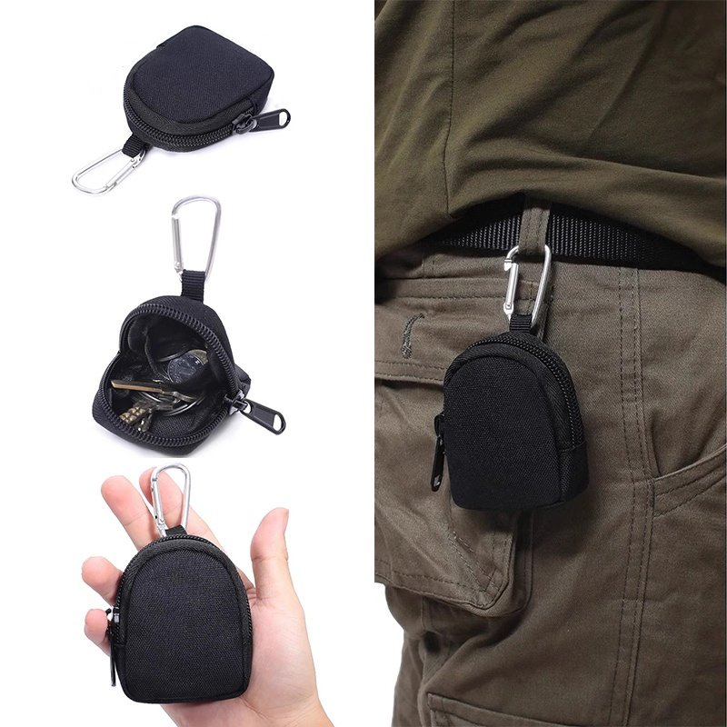 潮牌日系战术收纳腰包便携随身迷你小挂包耳机钥匙包实用证件包