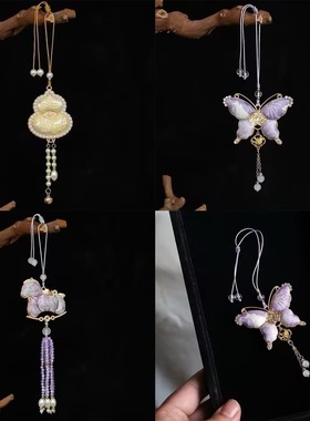 非遗仿宋锦双面葫芦吊坠国风仿宋锦葫芦挂件车挂百搭新中式配饰