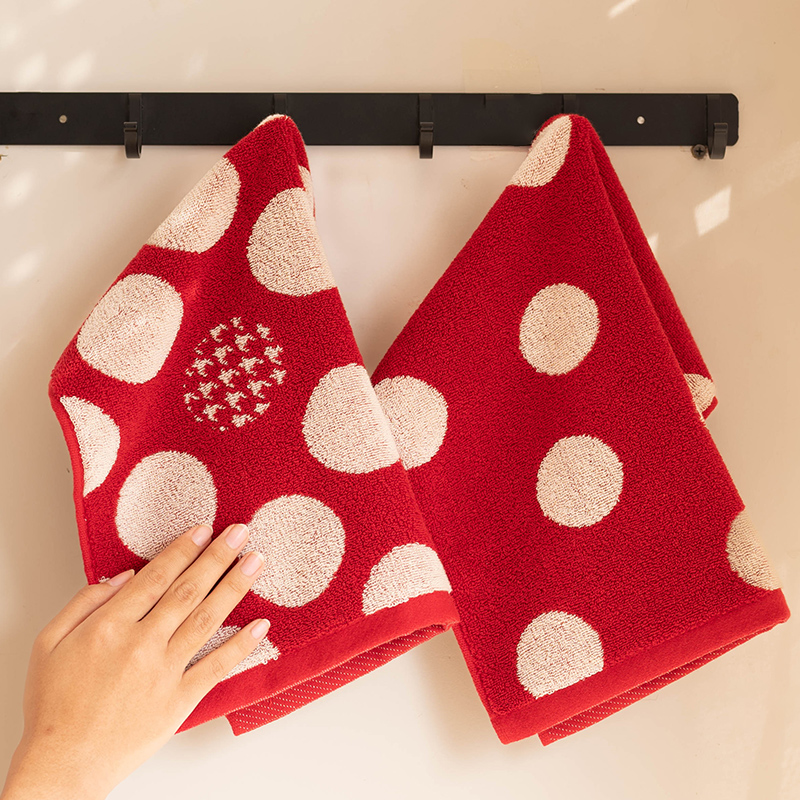 方巾红色结婚情侣纯棉手帕