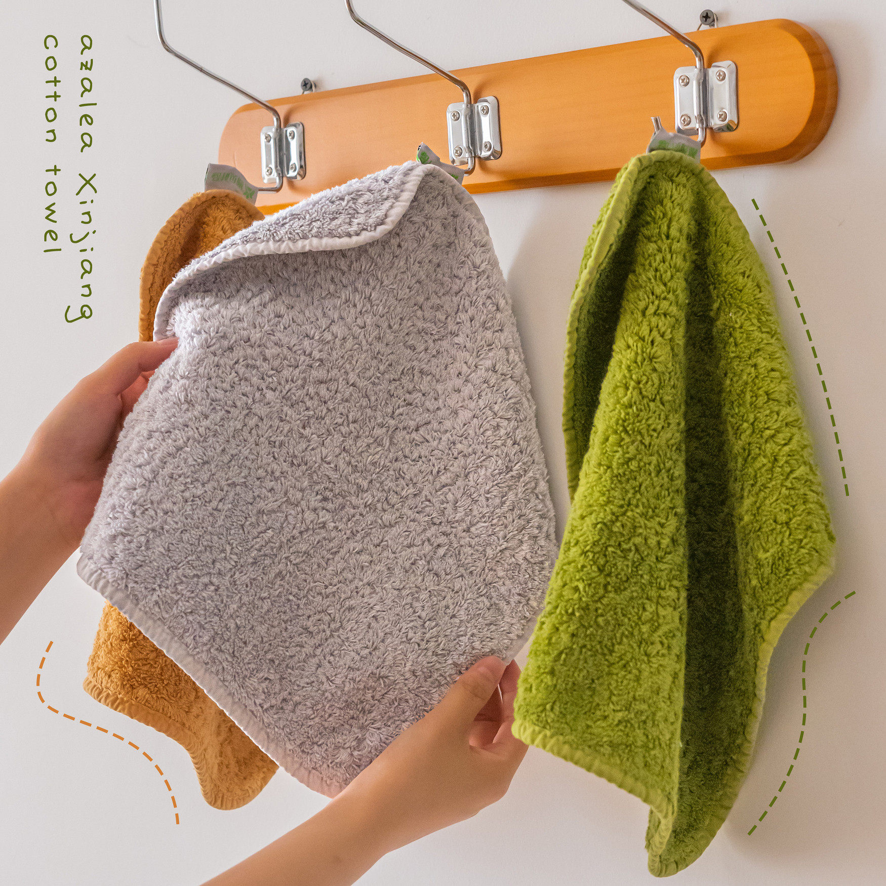 Azalea新疆棉方巾高档纯棉擦手巾轻奢手工吸水柔软家用男女手帕,居家布艺,手巾/手帕,淘宝优惠券,粉丝福利购,淘宝优惠卷