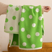 清新圆点纯棉毛巾家用洗脸柔软吸水卫生间擦脸巾男女不易掉毛面巾