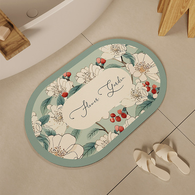 新款 浴室地垫吸水速干软垫可擦免洗硅藻泥脚垫卫生间门垫子地毯