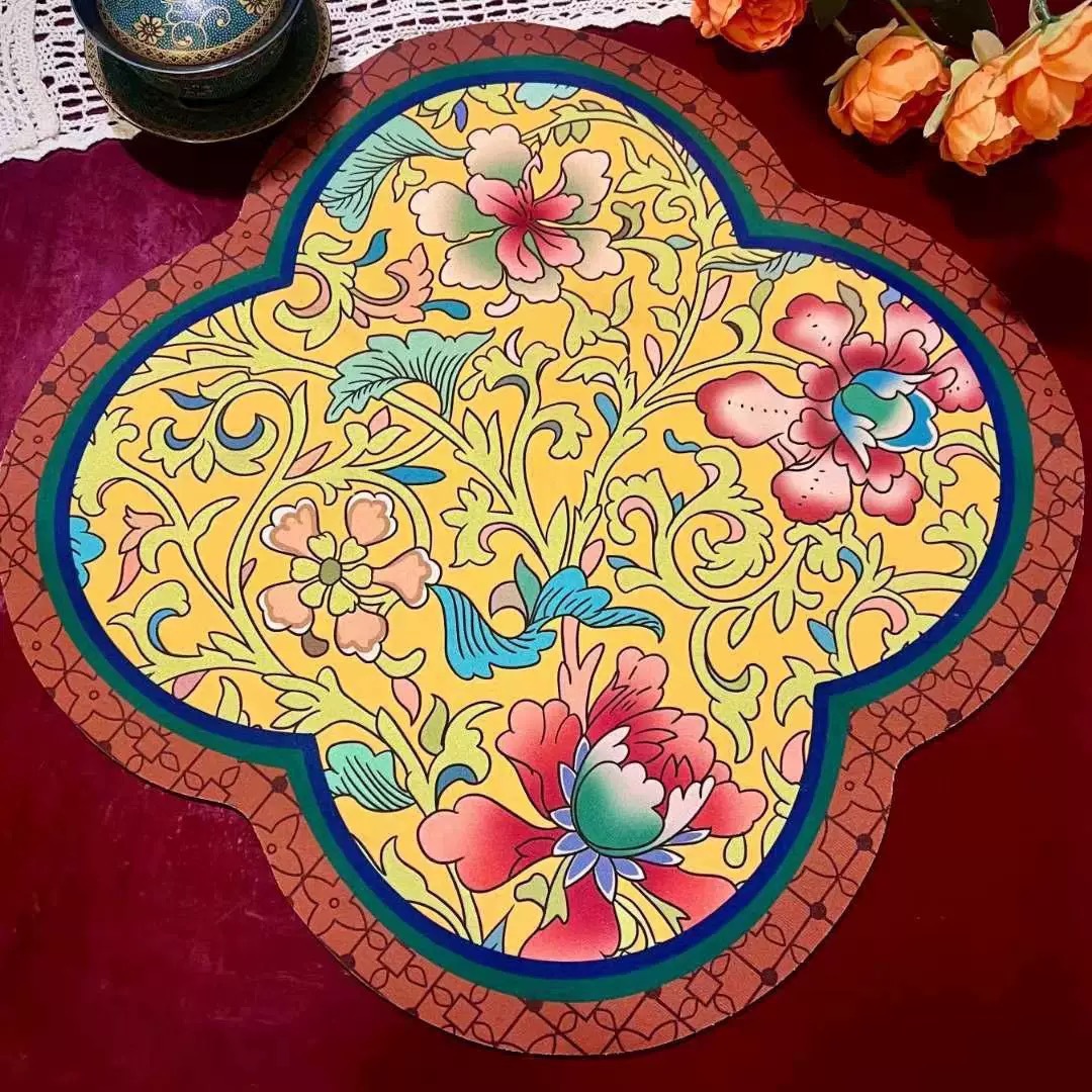 家用异形圆角软硅藻泥桌垫新中式防油防烫隔热沥水垫覆古吸水碗垫