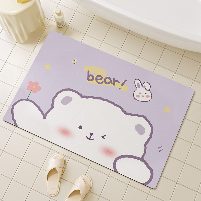 新款 风可爱卡通卫生间浴室门口老人孕妇防滑地垫硅藻泥吸水脚,个性定制/设计服务/DIY,地毯/地垫定制,淘宝优惠券,粉丝福利购,淘宝优惠卷