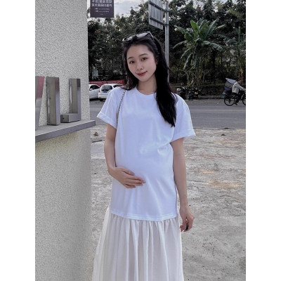 孕妇t恤夏季纯棉上衣百搭短袖