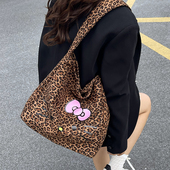 复古可爱大容量Hellkitty包包女2025新款 百搭休闲单肩手拎托特包