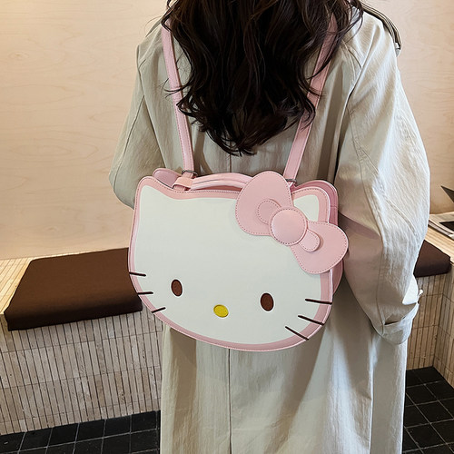 卡通可爱Hellikitty少女包包女2025新款高颜值单肩斜挎手拎双肩包