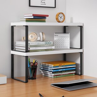速发桌面书架置物架桌纳家用收上架书桌学生多架子小层简易柜子储