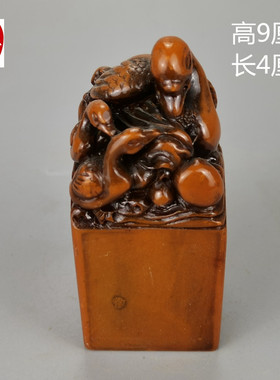 速发石石原玉山寿石雕老田黄石安居乐业印章玉玺姓名闲章篆刻