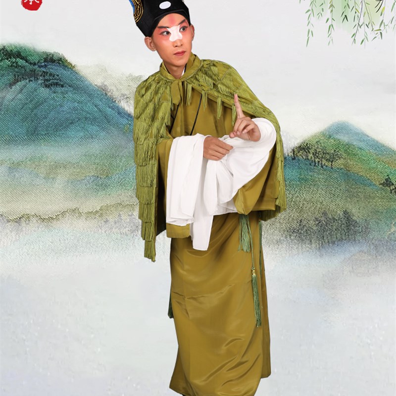 速发戏装 京越剧 曲服装望太亭 杜鹃山斗篷戏姜江公垂钓 渔翁蓑衣