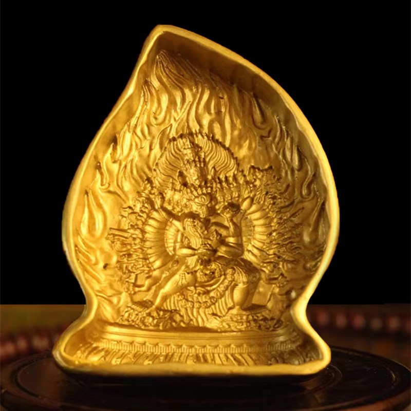 速发藏传密陶大威德擦刚纯黄铜擦金佛像模具雕刻宗土泥像擦擦法器