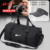Black gym bag + gray empty top hat