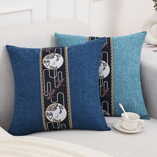 新中式 棉麻抱枕靠垫套腰枕客厅实木沙发靠枕套亚麻抱枕套不含芯