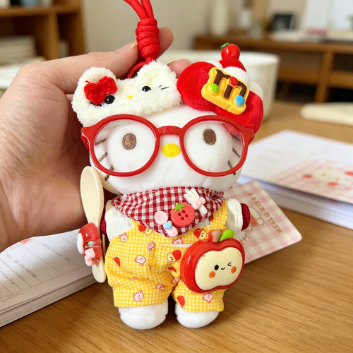 热卖正版HelloKitty包包挂件KT猫书包挂饰公仔钥匙扣凯蒂猫礼物女