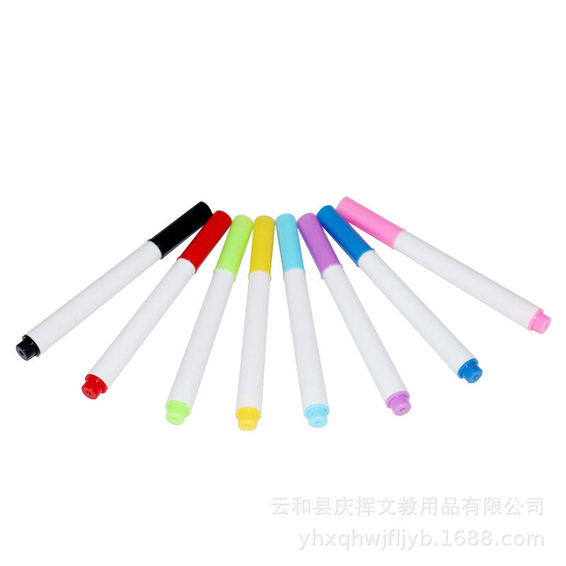 쓰기 쉬운 수성 제조사 직매 펜 라이팅 스팟 펜 어린이 지울 수 있는 검은 그림 지울 수 있는 화이트 보드 펜 펜 쉽게 쓰기