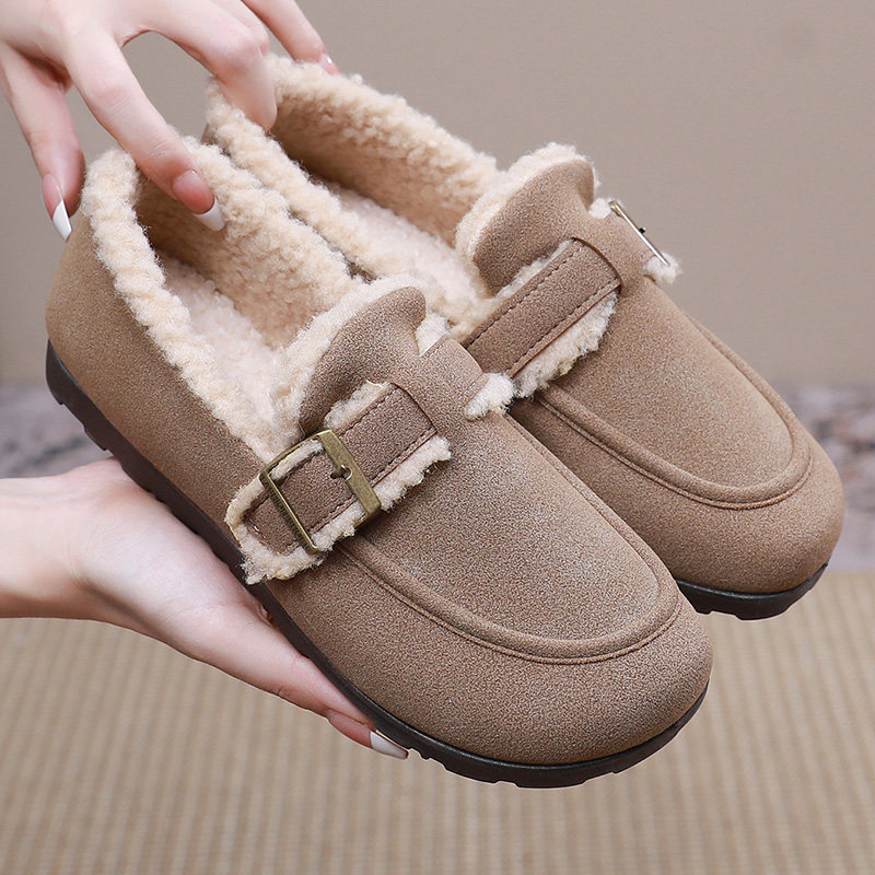冬季新款保暖女棉鞋加绒加厚豆豆鞋休闲百搭妈妈鞋软底防滑工作鞋,女鞋,棉鞋,淘宝优惠券,粉丝福利购,淘宝优惠卷