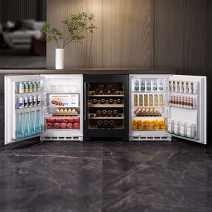 尊贵嵌入式小冰箱内嵌家用台下全嵌式橱柜一体隐藏式厨房超薄卧式