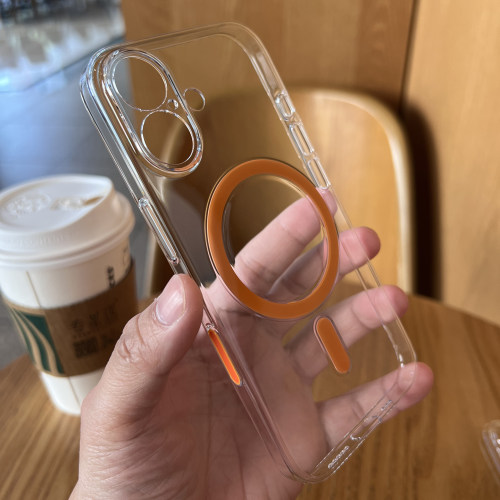 不易发黄透明磁吸手机壳AI相机键