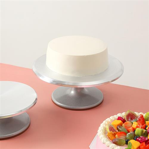 烘焙裱花转盘铝合金转台裱花台家用旋转台生日蛋糕旋转架盆景台