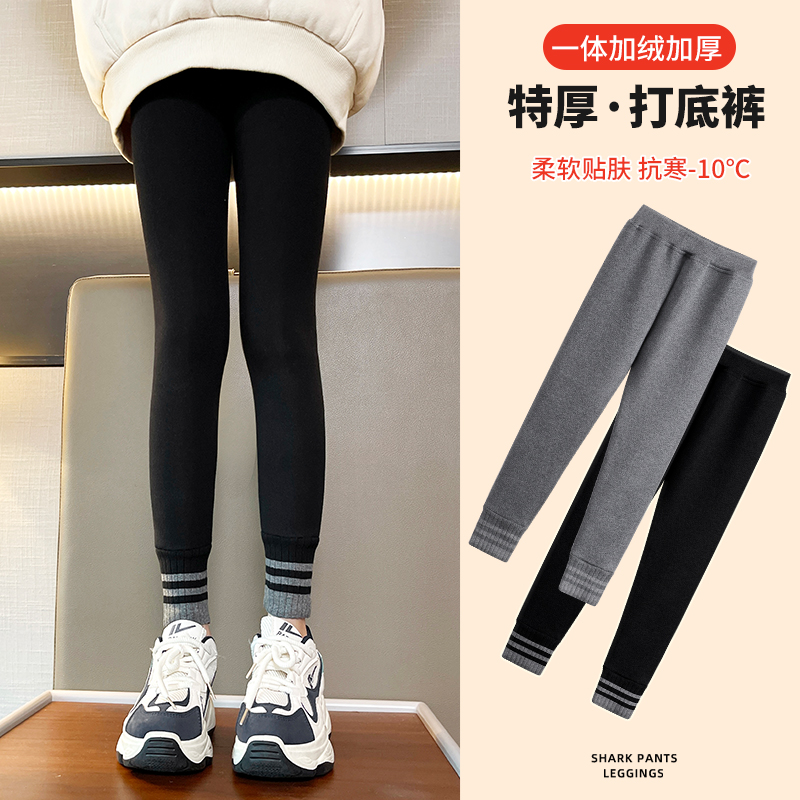女童加绒加厚打底裤外穿秋冬款