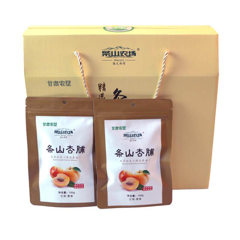 甘肃景泰大接杏脯100g袋装无核果脯红杏肉果脯蜜饯杏干肉