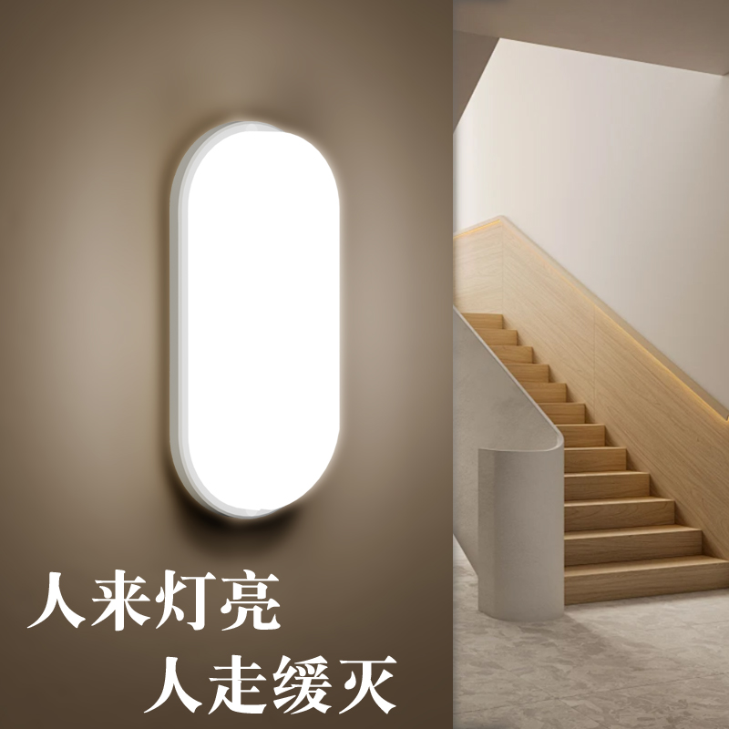 戶外防雨水led智能人體感應壁燈