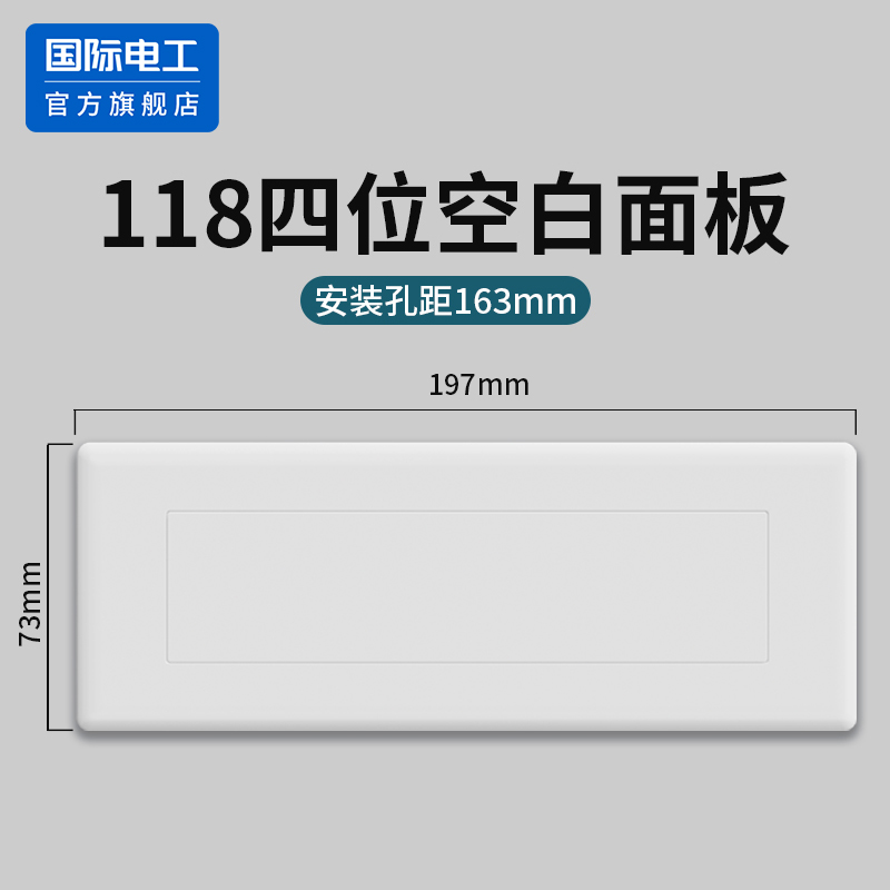 国际电工118型空白面板插座开关