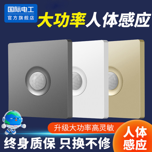 国际电工官方正品人体感应开关