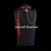 秘境「指令」新年小狗项圈铃铛皮革puppy牵引绳小众设计K9项链