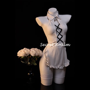 秘境「系梦女仆」性感睡裙女仆cos套装 镂空绑带情调诱惑纯欲qqny