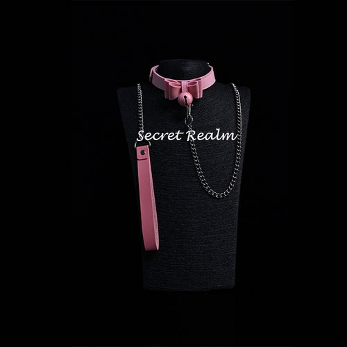 秘境「执意」蝴蝶结项圈铃铛高级皮革puppy牵引绳小众设计K9项链