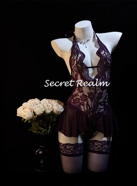 秘境「夜倾情」性感蕾丝御姐风诱惑深V透视禁欲系连体网纱qqny