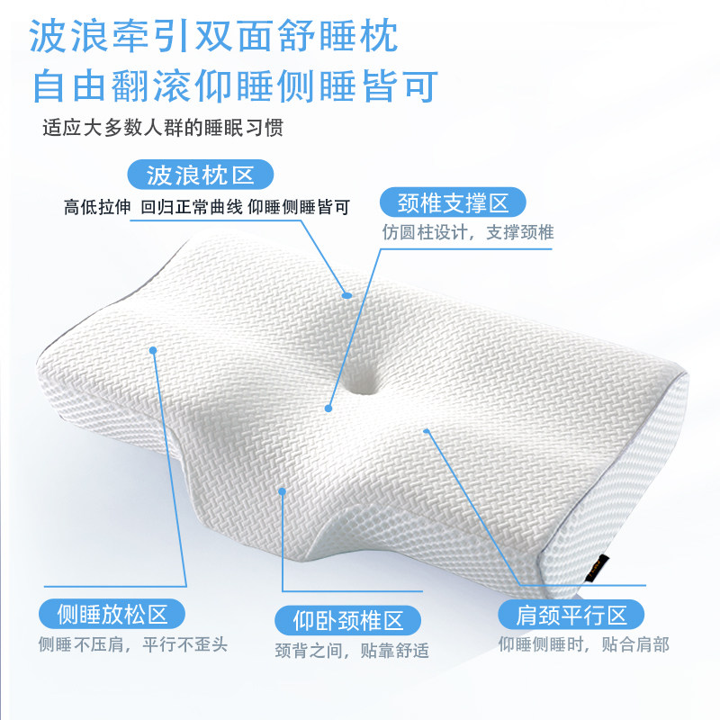 防打呼噜枕头专用止鼾枕男打鼾牵引护颈椎枕记忆棉回弹防呼噜神器