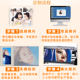 爆款5D高清满钻钻石画定制真人照片十字绣带框手工diy贴画点钻绣