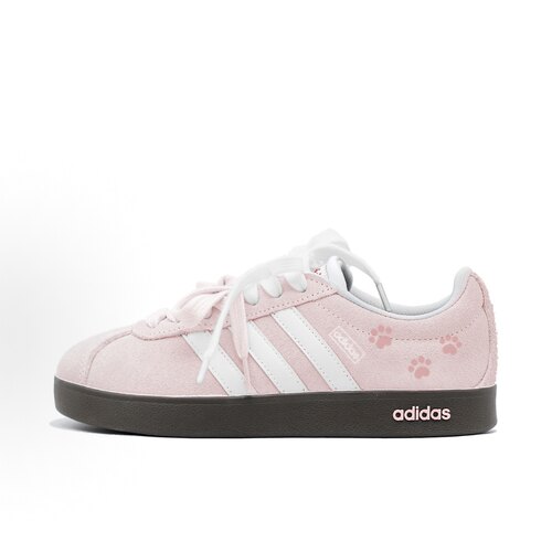 adidas樱粉猫爪低帮板鞋男女