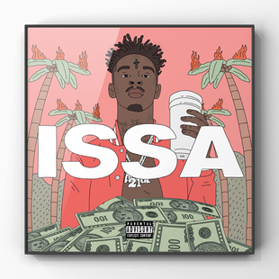 21Savage周边专辑装饰画卧室宿舍说超喜欢海报挂画壁画空白墙高级