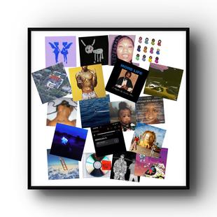 欧美嘻哈说唱专辑挂画装 裱酒吧轻奢 饰画艺术摆画潮流空白墙壁画装