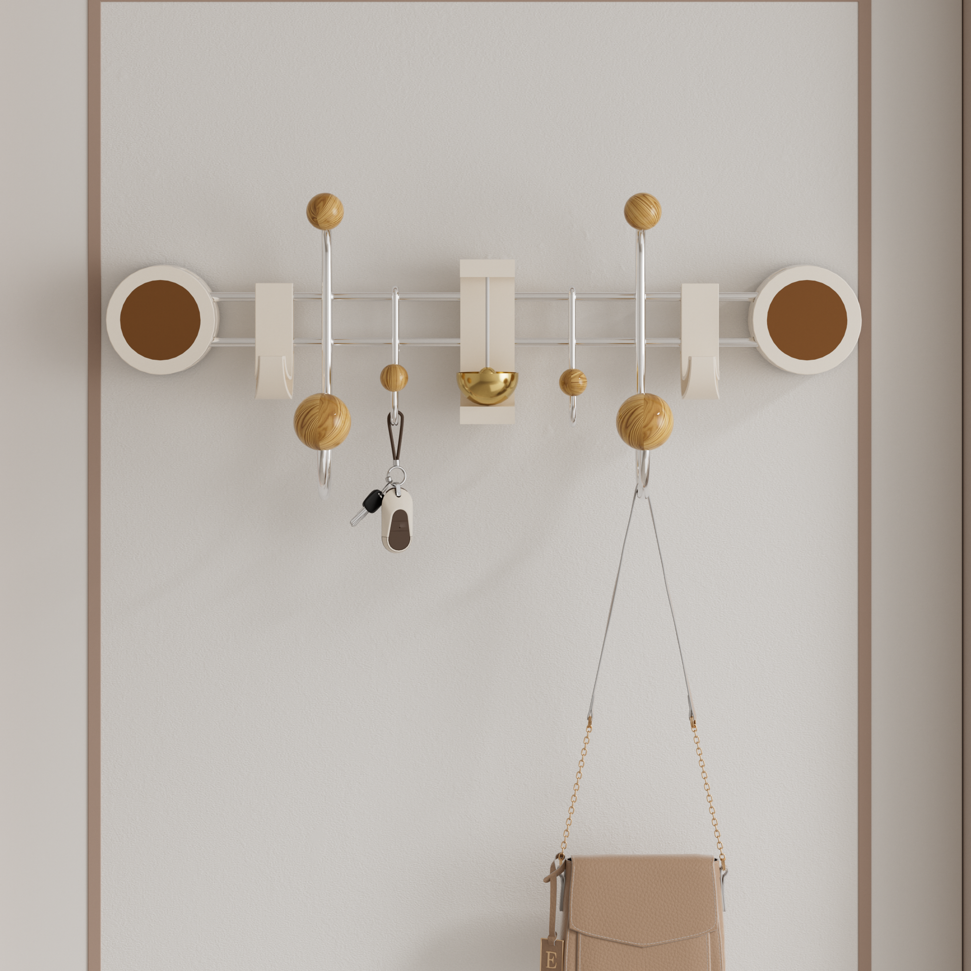 黄铜铃铛吸盘门后挂钩